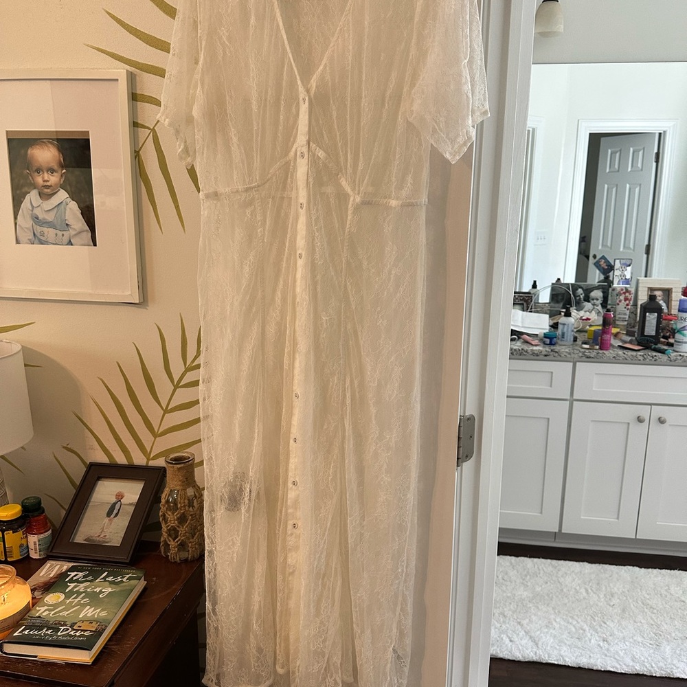 Lace sheer gown by Anthropology!  Use as a gorgeous cover up or a sexy nighty!